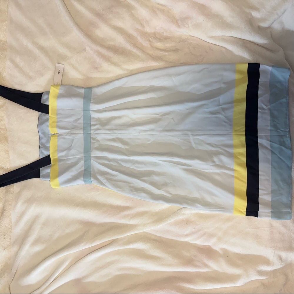 Babaton Multicolor Geometric 90s slit Midi Dress - Picture 4 of 4